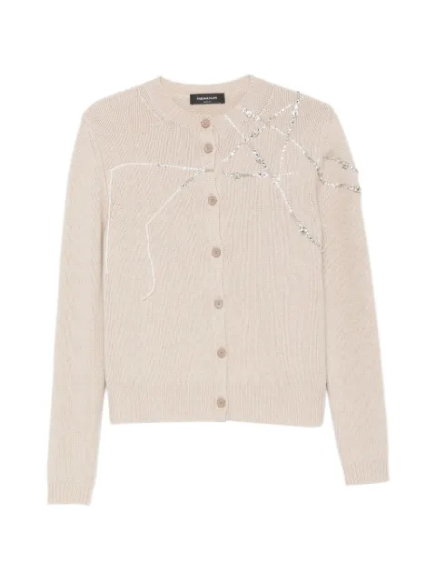 Fabiana Filippi embellished knitted cardigan Neutrals MAD216F025M287