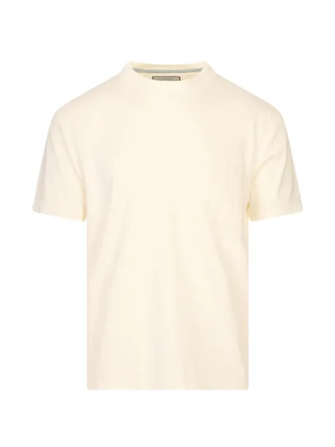 Canali embroidered-pocket T-shirt Neutrals T0976MJ02458