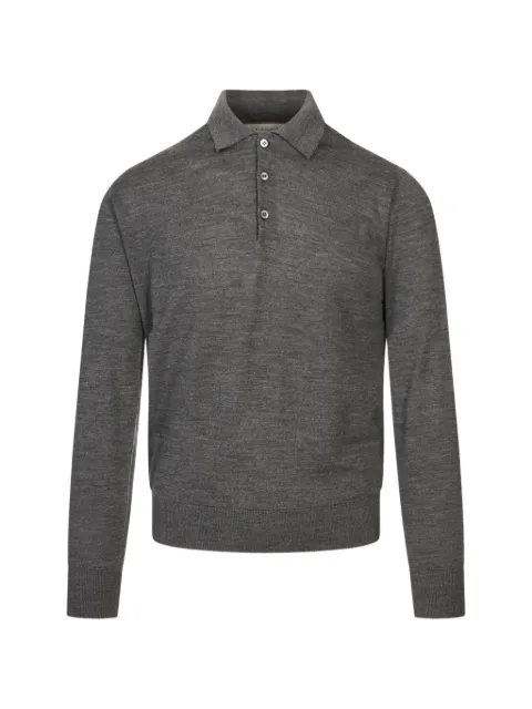 Canali long-sleeve polo shirt Grey C1123MK02353