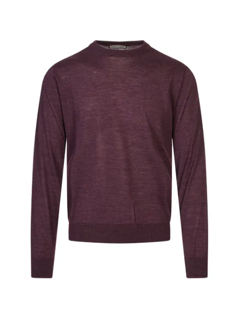 Canali crew-neck long-sleeve sweater Purple C0012MK0237