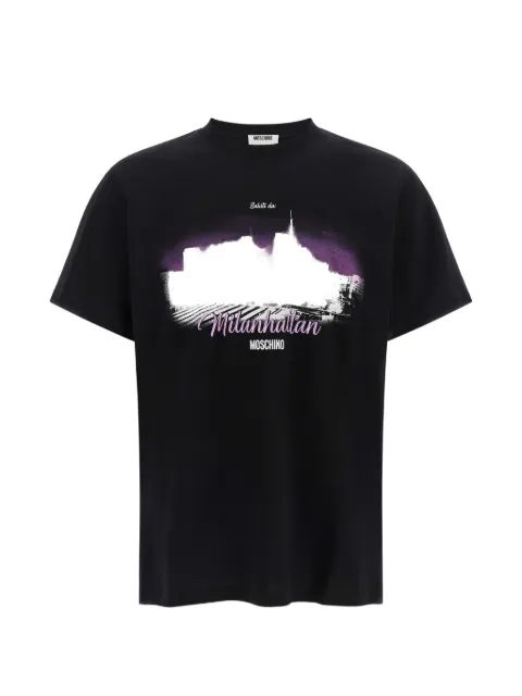 Moschino Milanhattan graphic-print T-shirt Black A072552411555