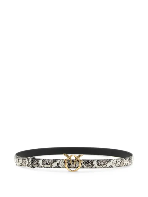 PINKO Love Birds python-print belt White 100143A3E5