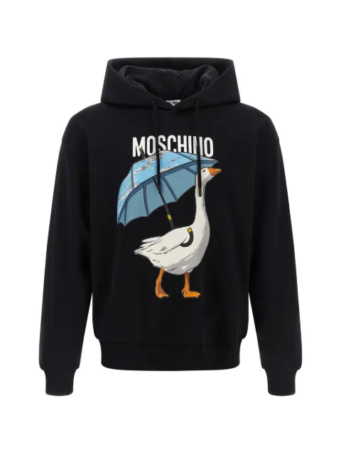 Moschino Goose-print hoodie Black J170952281555