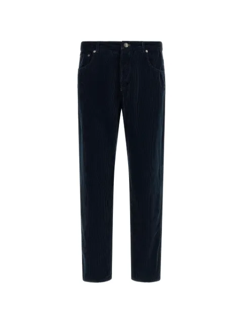 Brunello Cucinelli corduroy straight-leg trousers Blue M280NF1012CFQ87