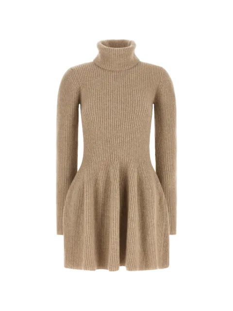 Magda Butrym ribbed-knit cashmere mini dress Neutrals 245726