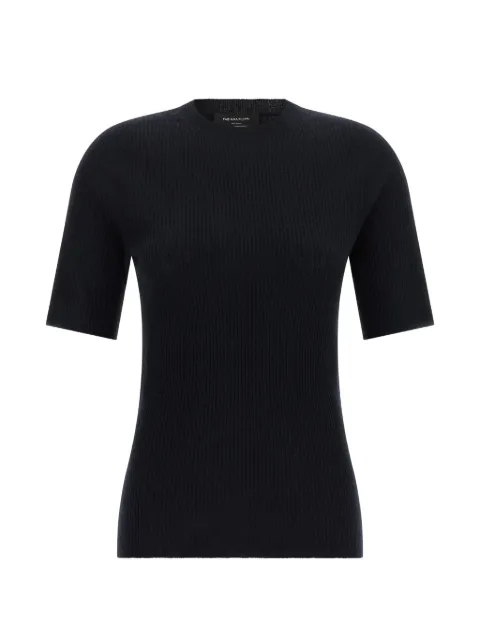 Fabiana Filippi ribbed-knit short-sleeve T-shirt Blue MAD216F022D2300000