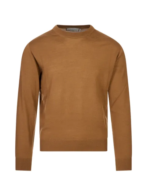 Canali crew-neck long-sleeve sweater Brown C0012MK02353
