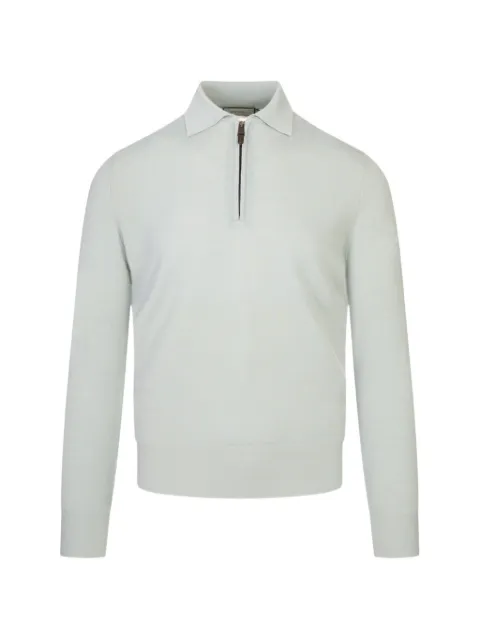 Canali quarter-zip knitted sweater Grey C0572MK01149
