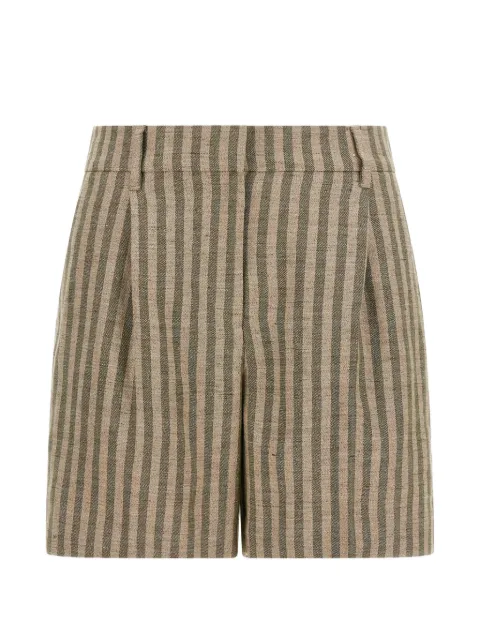 Brunello Cucinelli striped pleated shorts Neutrals MH519P8923C420