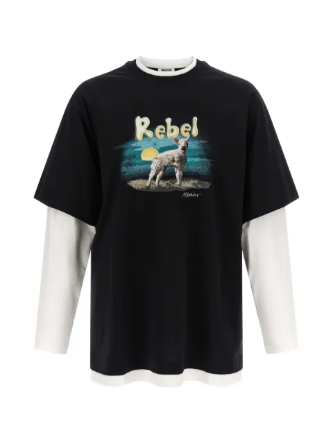 Moschino Rebel graphic-print T-shirt Black A120552413555