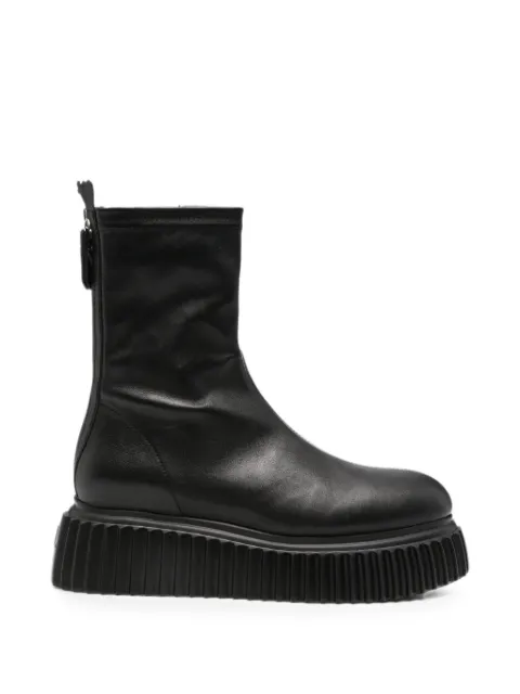 AGL platform-heel ankle boots Black D751570