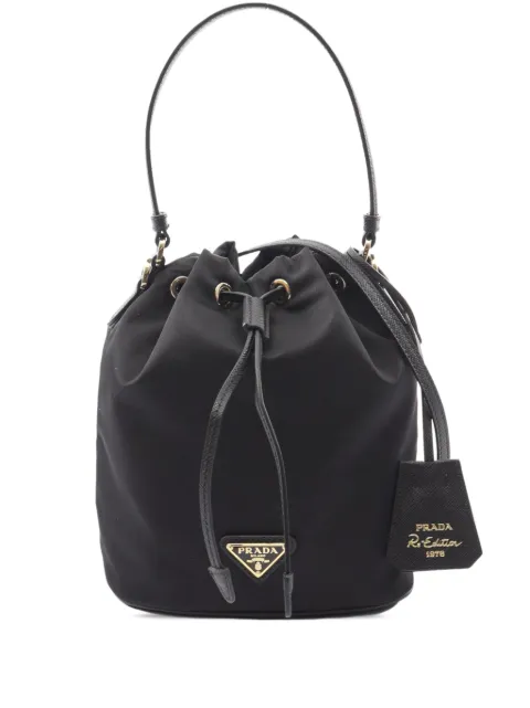 Prada Pre-Owned 2013-2026 Mini Re Nylon Re Edition 1978 bucket bag Black TSQVE7H9PGXQ380J