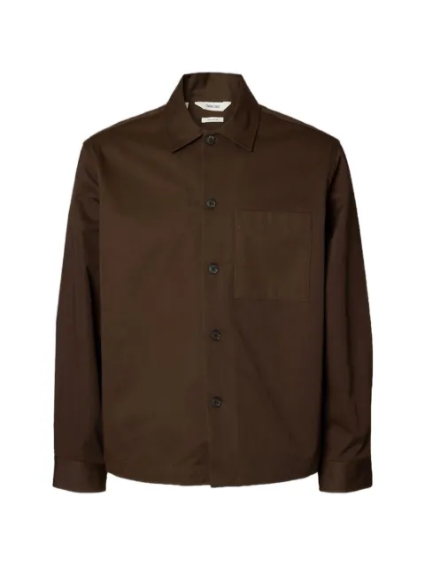 SELECTED heavy-twill overshirt Brown 16098210