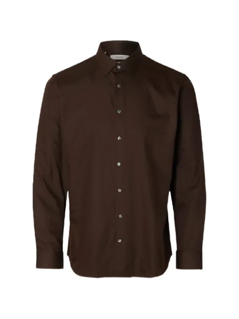 SELECTED slim-fit shirt Brown 16092939