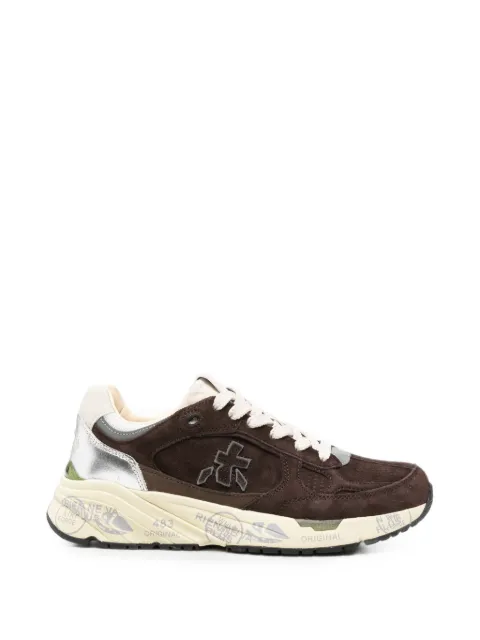 Premiata Mased suede-panelled sneakers Brown 8596