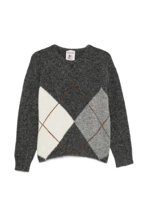 Semicouture argyle-pattern sweater Grey Y6WE90