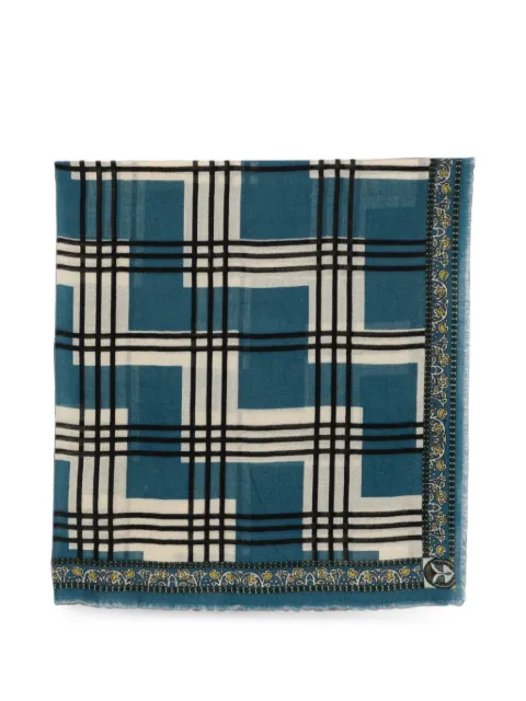 SGOMBERO CANTINE polka-dot paisley-print scarf Blue 1507PESCI3