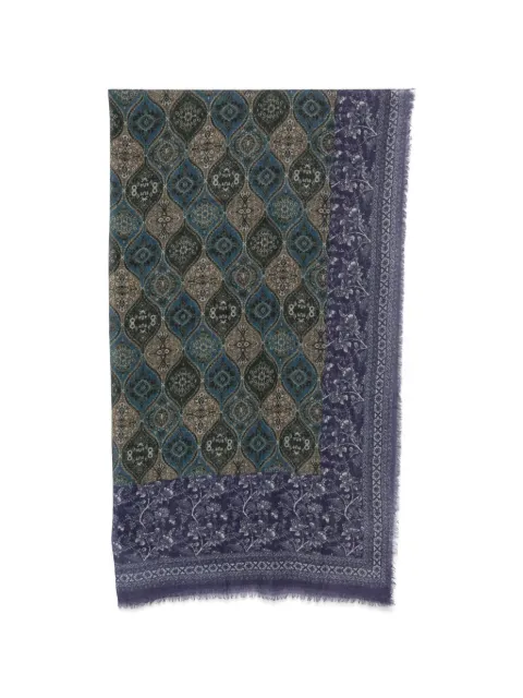 SGOMBERO CANTINE paisley-print floral-print scarf Blue 1538
