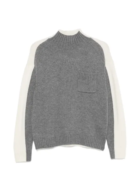 Semicouture two-tone pocket-detail sweater Grey Y6WH56