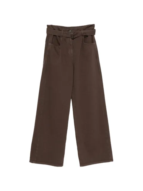 Brunello Cucinelli belted wide-leg trousers Brown M0H81P4109C4299