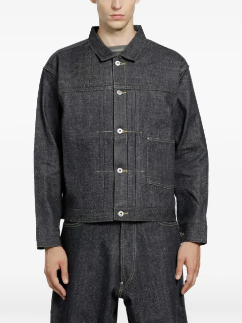 TAIGA TAKAHASHI Lot.703 pleated denim jacket Blue TTCORE703