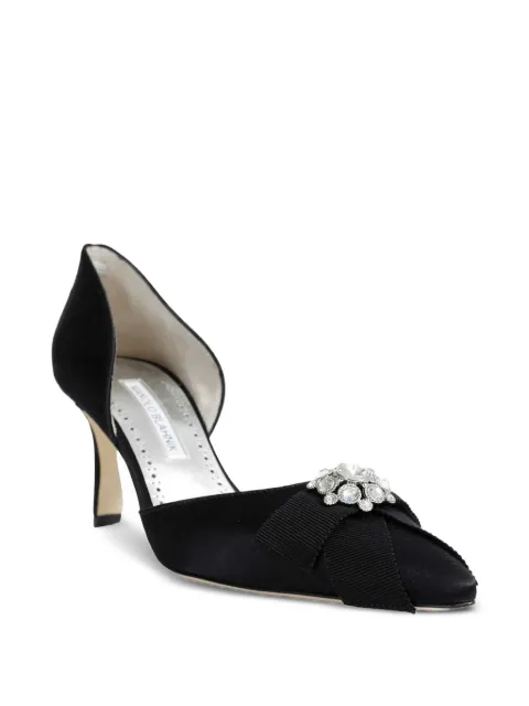 Manolo Blahnik Apidosa crystal-embellished heeled pumps Black 2262109