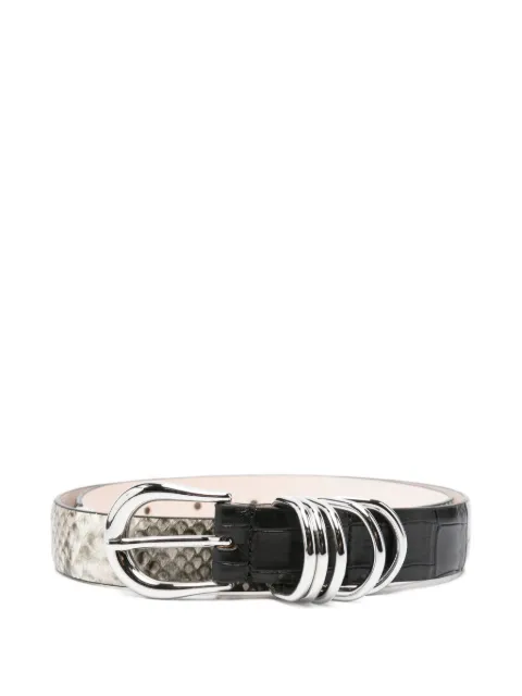Déhanche Hollyhock snakeskin-effect croc-effect belt Black HOLLYTWEXO