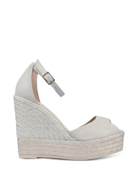 Espadrilles wedge peep-toe sandals Grey SASHAANTEMARFIL