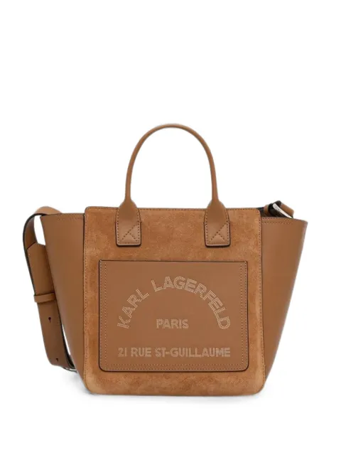 Karl Lagerfeld small K/Daily logo-patch tote bag Brown B3W30094