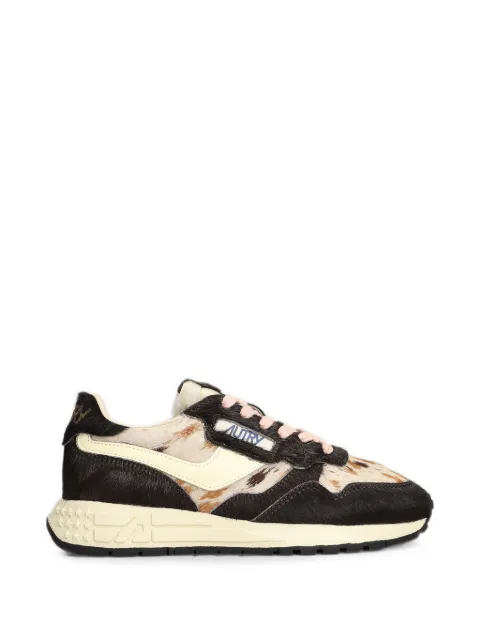 Autry Reelwind Low animal-print calf-hair sneakers Brown WWLWOG01