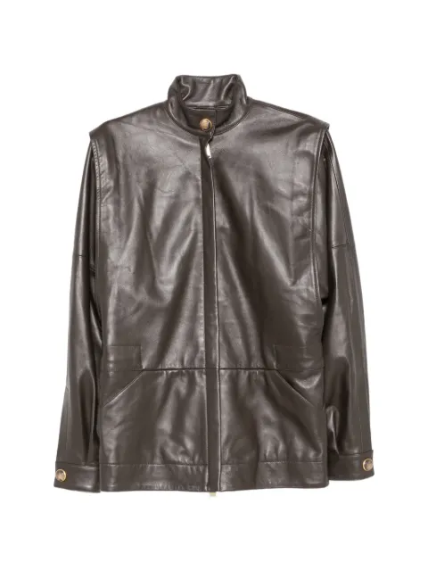 DARKPARK Gianna leather jacket Brown WJA28LTP12