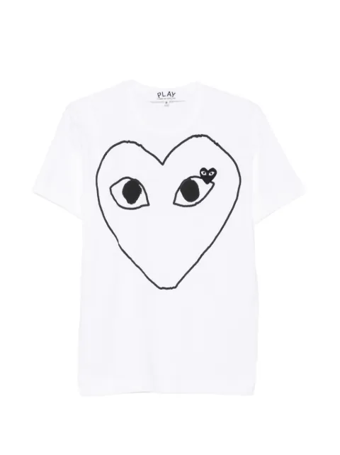 Comme Des Garçons Play heart-print T-shirt White AXT102051