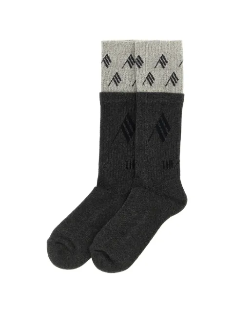 The Attico black and grey double socks Grey 261WAK00023CCC121AA