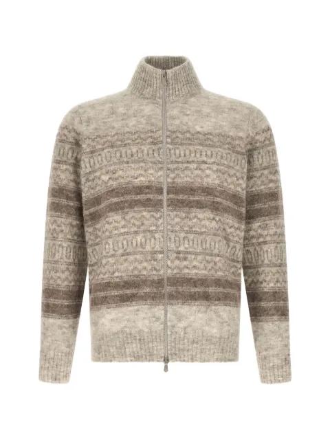 Brunello Cucinelli Nordic jacquard cardigan Neutrals MTF710016CBW82