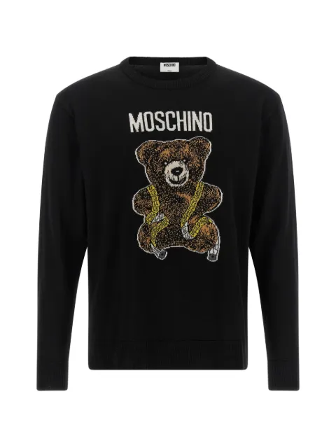 Moschino Teddy Bear inlay sweater Black A092952001555