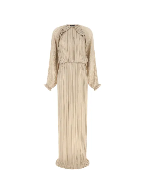 Fabiana Filippi pleated puff-sleeve maxi dress Neutrals ABD216F158M3020166