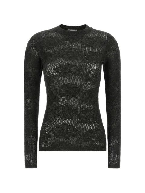 Brunello Cucinelli Flower Lace sweater Grey MFR491700C9792