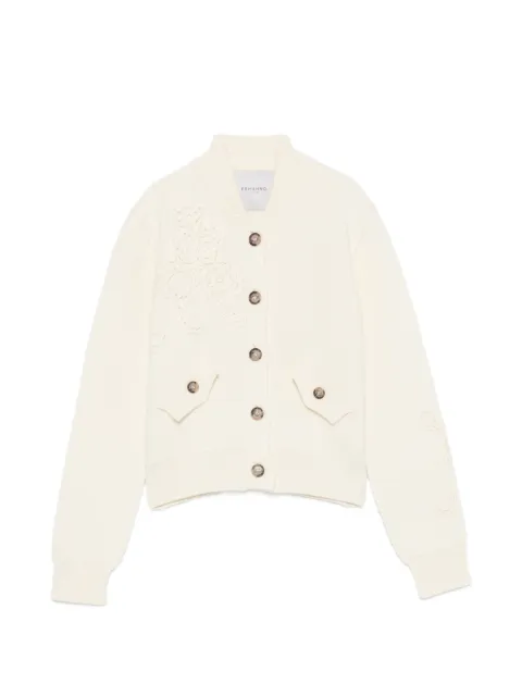 Ermanno Scervino crochet-patch button-up cardigan Neutrals D49ED049EO1