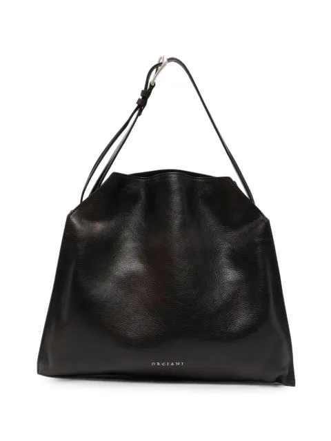 Orciani grained leather tote bag Brown B02231LAGOONTMO