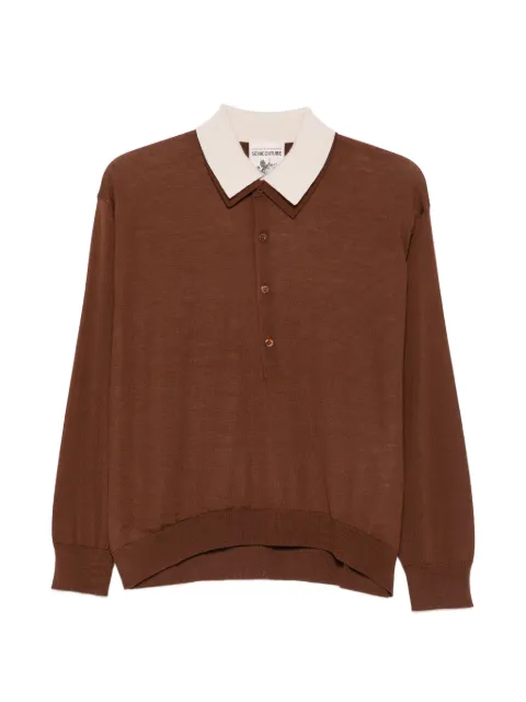 Semicouture contrast-collar sweater Brown Y6WC36CASSIE