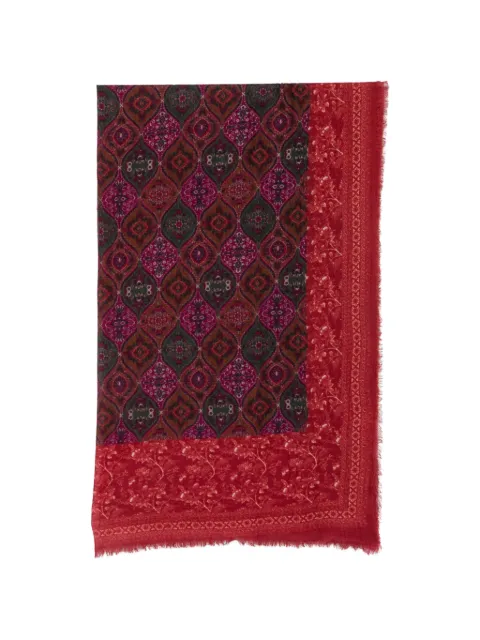 SGOMBERO CANTINE paisley-print frayed-edge scarf Red 1538SESTANTE2