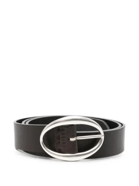 Orciani oval-buckle leather belt Brown D10222