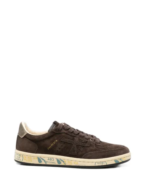 Premiata logo-patch suede sneakers Brown 8446D