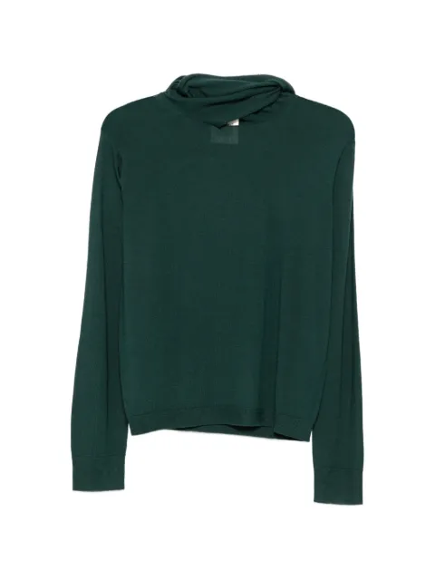 Semicouture Maglia Eden tie-fastening sweater Green Y6WC51EDENS592
