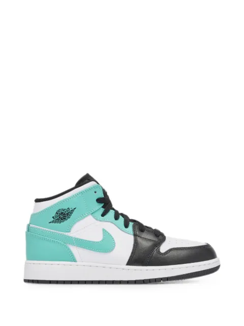 Jordan Jordan 1 Mid Tropical Twist Igloo leather high-top sneakers White 554725