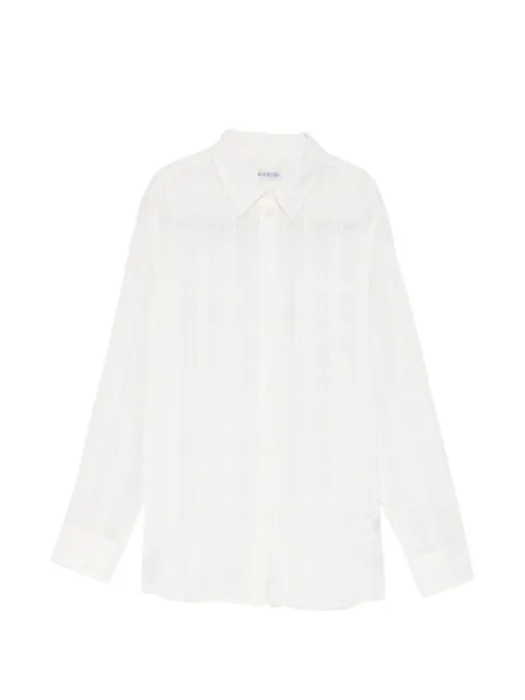 Burberry logo-embroidered shirt White 8128113