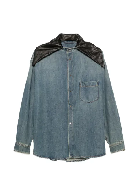 DARKPARK contrast-collar denim shirt Blue WSH49TBL01W055