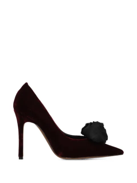 Roberto Festa Lisette floral-appliqué pumps Red LISETTE