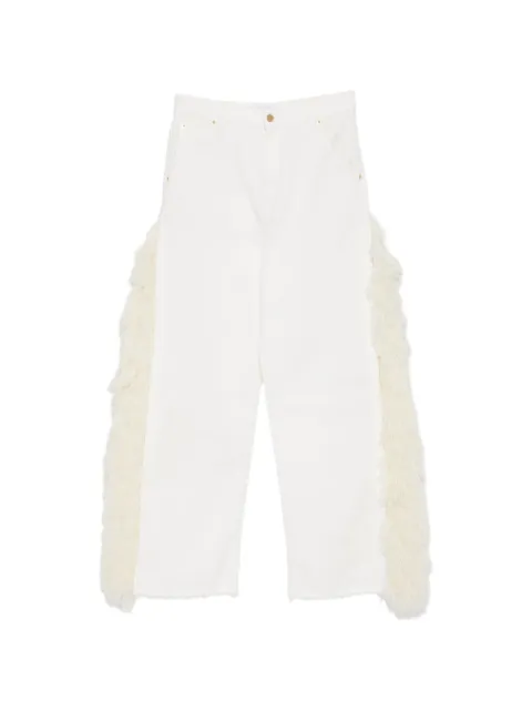 DARKPARK fringed raw-hem jeans White WTR114DWB01W008