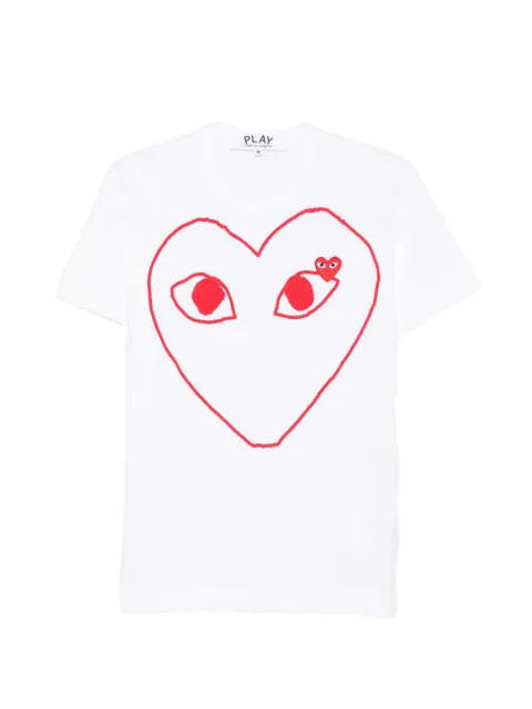 Comme Des Garçons Play heart-print T-shirt White AXT100051